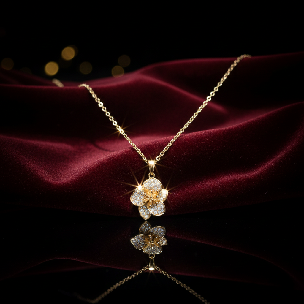 Wild Flower Pendant Chain - Gold